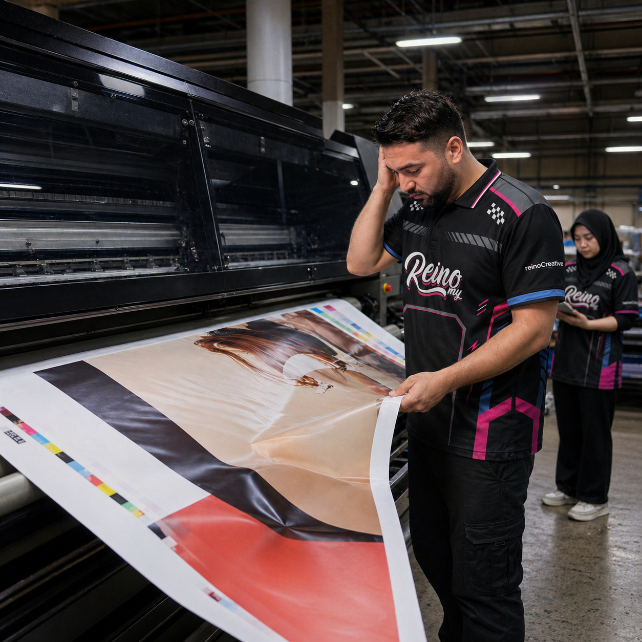 Human error in banner printing production