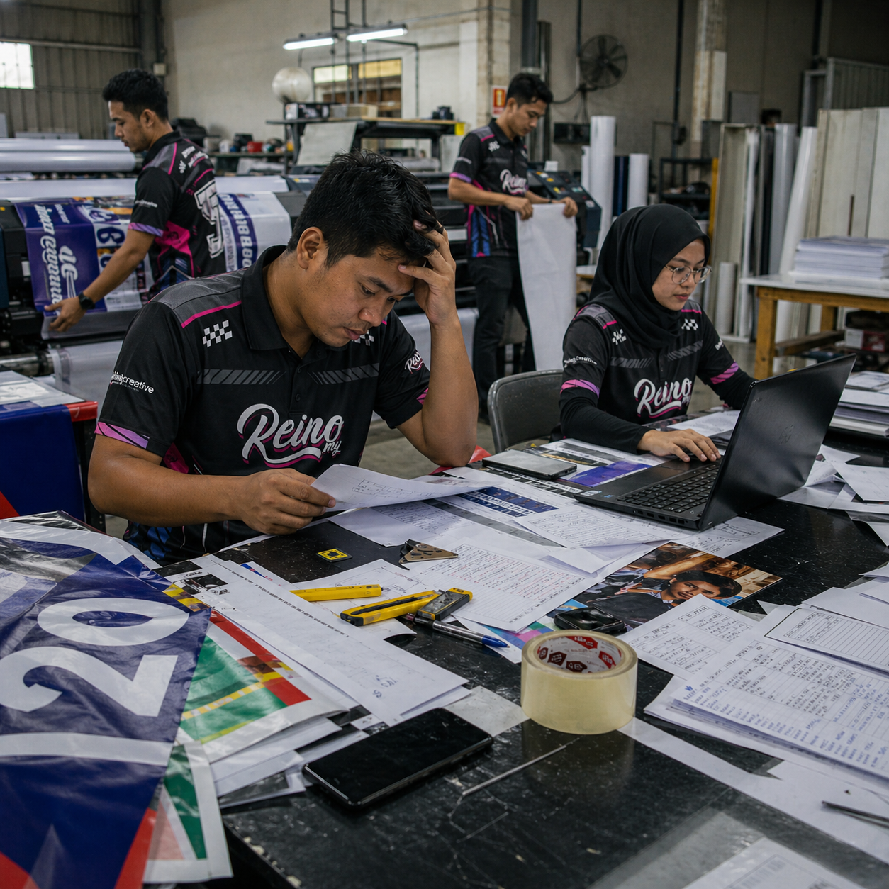 Scattered tasks in printing production