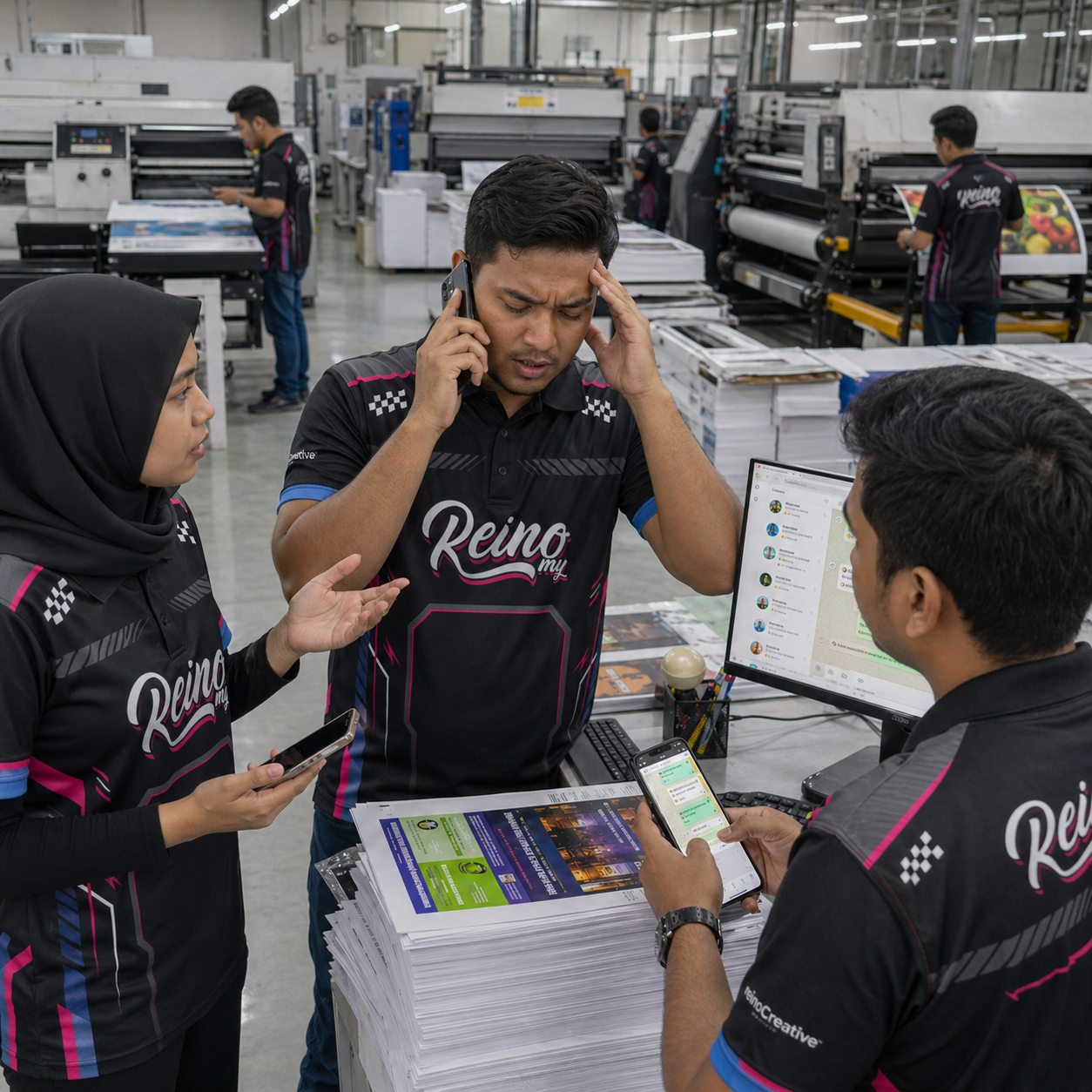 Too many customer follow ups in printing production